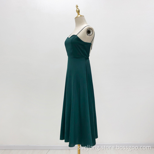 Elegant Sexy Backless Slip Long Evening Silk Dresses